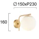 Aplica NEFELI 4299900 Viokef E14, Opal, Grecia
