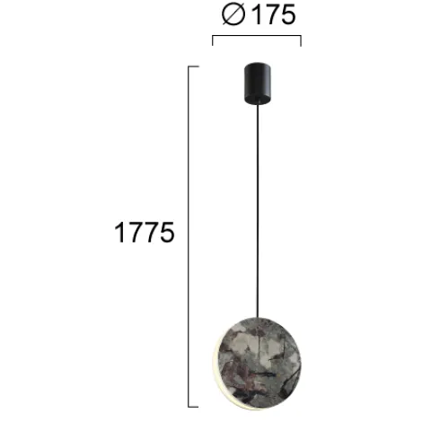 Pendul ANAIS 4300800 Viokef LED, Verde, Grecia