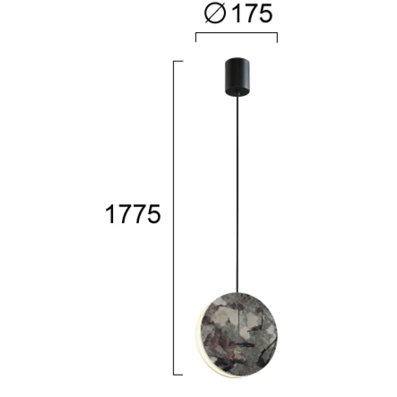 Pendul ANAIS 4300800 Viokef LED, Verde, Grecia