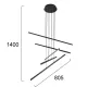 Suspensie RAY 4301400 Viokef LED, Negru, Grecia