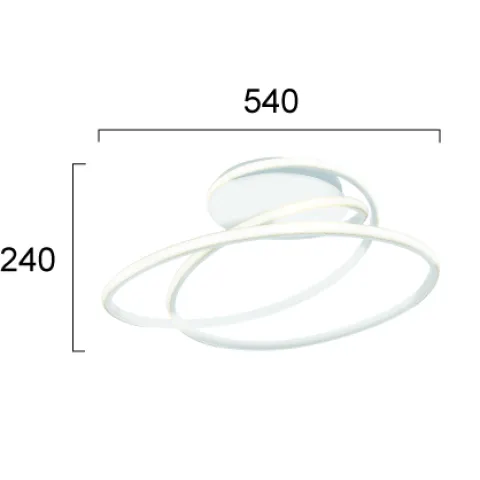 Lustra Plafon MILY 4301500 Viokef LED, Alb, Grecia