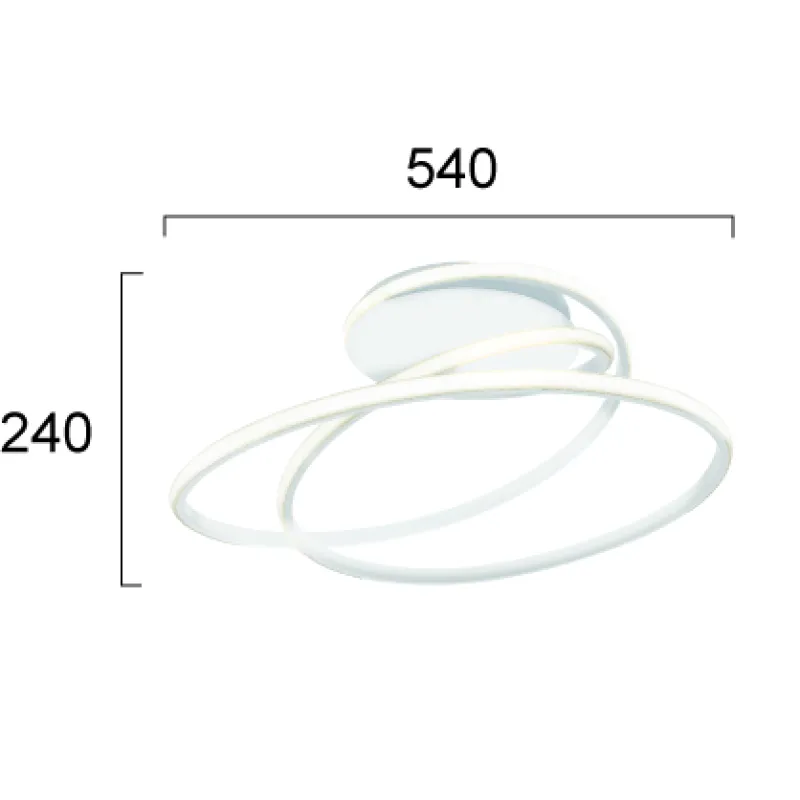 Lustra Plafon MILY 4301500 Viokef LED, Alb, Grecia