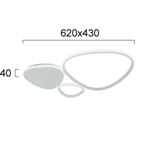 Lustra Plafon HELIX 4301600 Viokef LED, Argintiu, Grecia