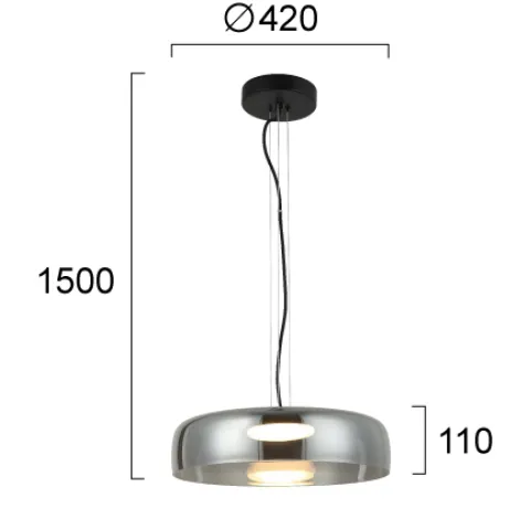 Pendul SIMPLE 4302400 Viokef LED, Fumuriu, Grecia