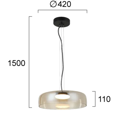 Pendul SIMPLE 4302401 Viokef LED, Sampanie, Grecia