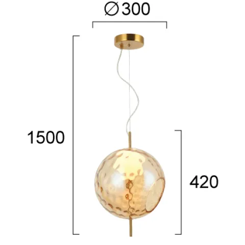 Pendul DALIA 4302701 Viokef LED, Sampanie, Grecia