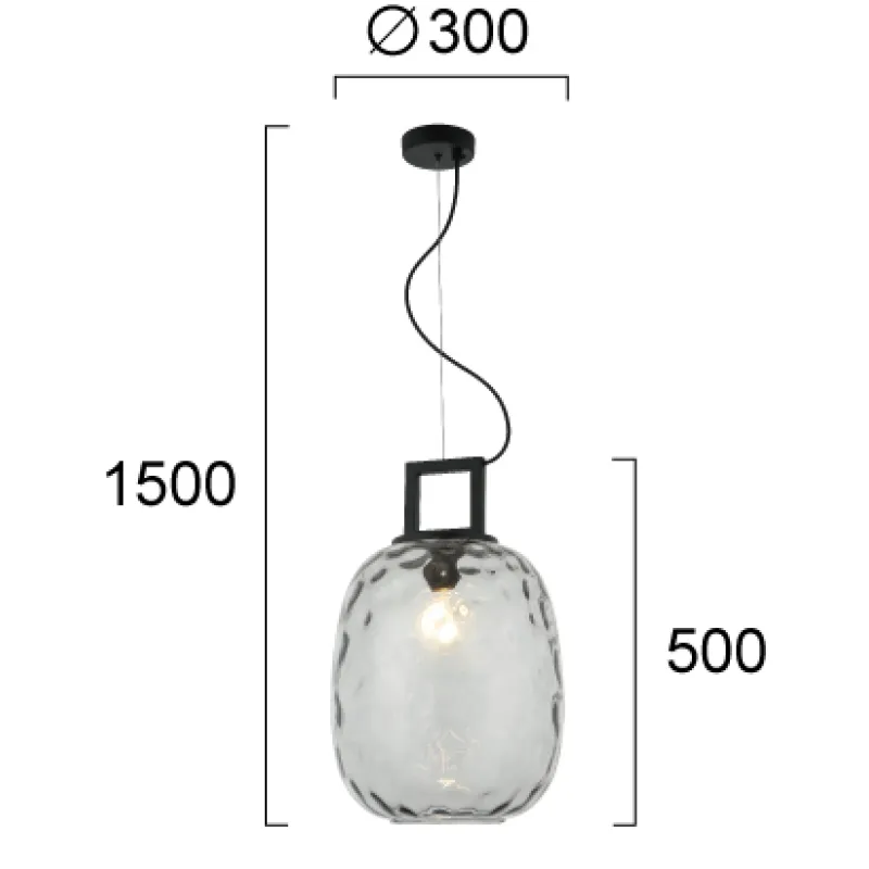 Pendul LUCY 4302801 Viokef E27, Fumuriu, Grecia