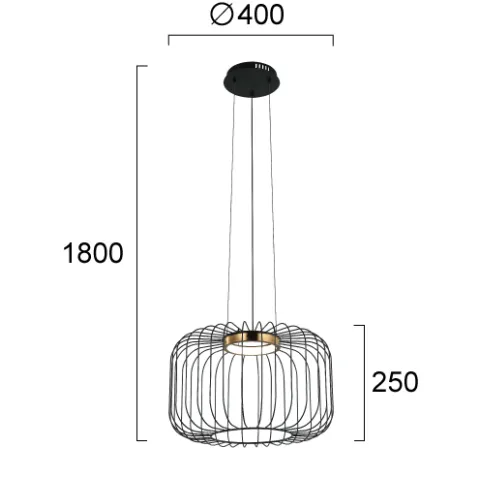 Suspensie IGOR 4303700 Viokef LED, Bronz, Grecia