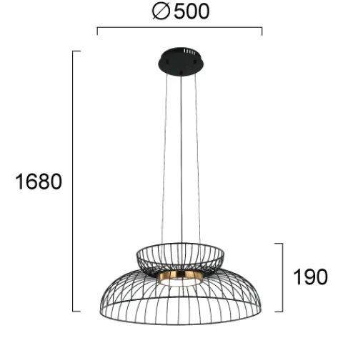 Suspensie IGOR 4303800 Viokef LED, Bronz, Grecia