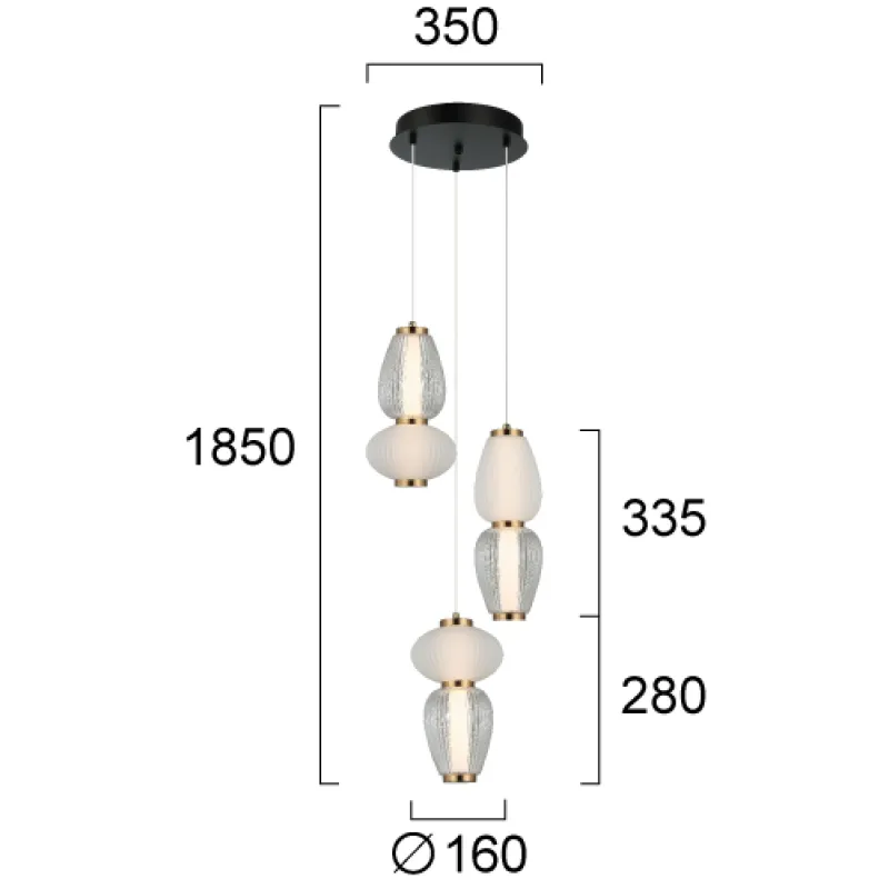 Suspensie SHINY 4304100 Viokef LED, Alb, Grecia