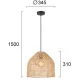 Pendul MALLONCA 4304200 Viokef E27, Natural, Grecia