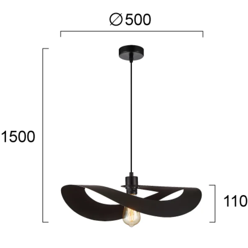 Pendul MAS 4304400 Viokef E27, Negru, Grecia