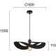 Pendul MAS 4304400 Viokef E27, Negru, Grecia