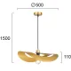Pendul MAS 4304401 Viokef E27, Auriu, Grecia