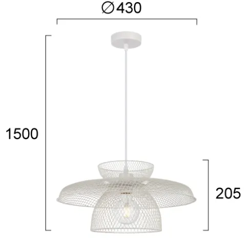 Pendul MARONTI 4304500 Viokef E27, Alb, Grecia