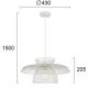 Pendul MARONTI 4304500 Viokef E27, Alb, Grecia
