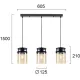 Suspensie BETTY 4304900 Viokef E27, Amber, Grecia