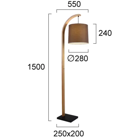 Lampadar HANA 4305600 Viokef E27, Gri, Grecia