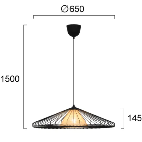 Pendul MONA 4306600 Viokef E27, Natural, Grecia