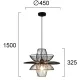 Pendul MAGNUS 4306800 Viokef E27, Negru, Grecia