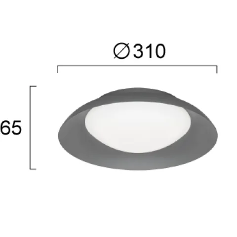 Plafoniera BRITNEY 4307200 Viokef LED, Gri, Grecia