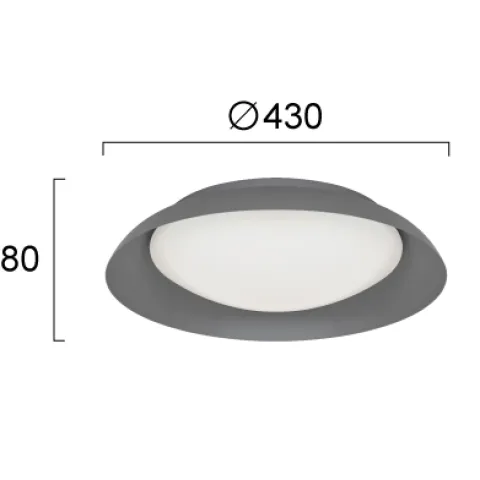 Plafoniera BRITNEY 4307300 Viokef LED, Gri, Grecia