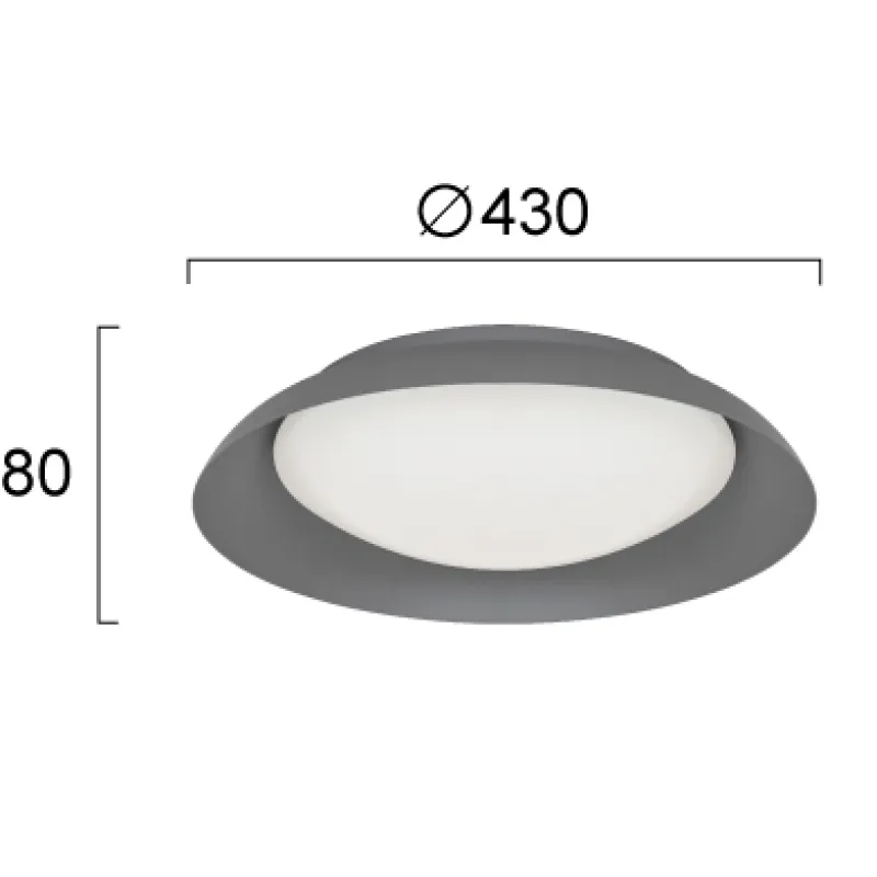 Plafoniera BRITNEY 4307300 Viokef LED, Gri, Grecia