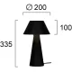 Veioza DONA 4307400 Viokef E27, Negru, Grecia