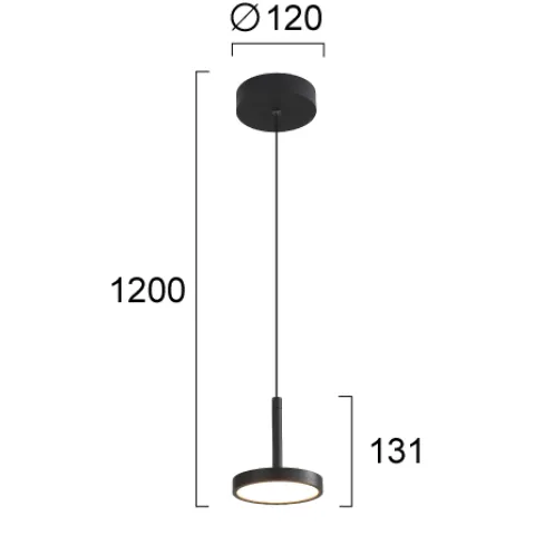 Pendul EDEN 4307600 Viokef LED, Negru, Grecia
