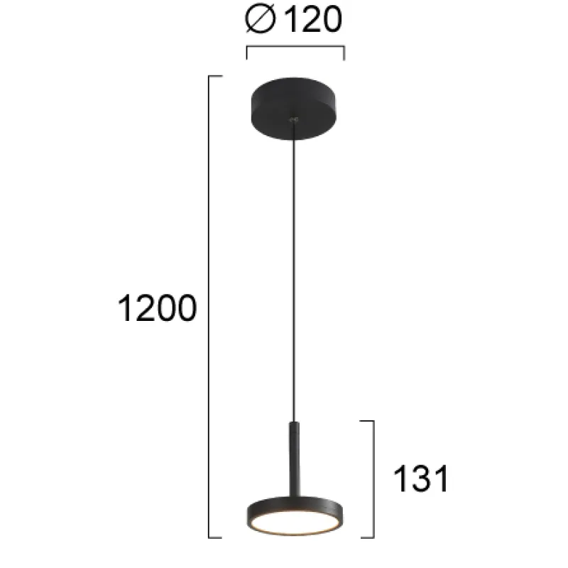 Pendul EDEN 4307600 Viokef LED, Negru, Grecia