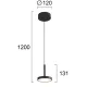 Pendul EDEN 4307600 Viokef LED, Negru, Grecia