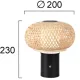 Veioza ZETA 4312401 Viokef LED, Negru, Grecia
