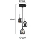Suspensie MAEVA 4312900 Viokef E27, Fumuriu, Grecia