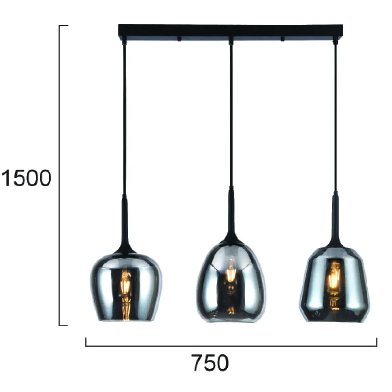 Suspensie MAEVA 4313000 Viokef E27, Fumuriu, Grecia