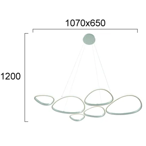 Suspensie HELIX 4316200 Viokef LED, Argintiu, Grecia