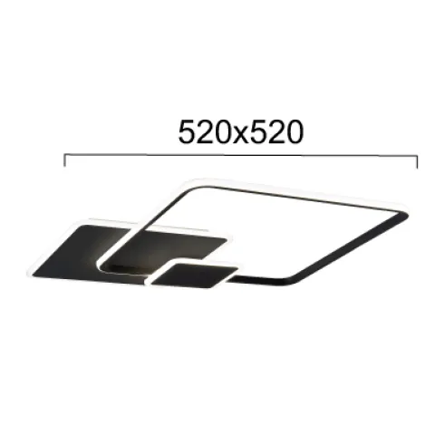 Lustra Plafon BRENDA 4316300 Viokef LED, Negru, Grecia