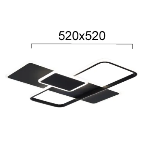 Lustra Plafon BRENDA 4316400 Viokef LED, Negru, Grecia