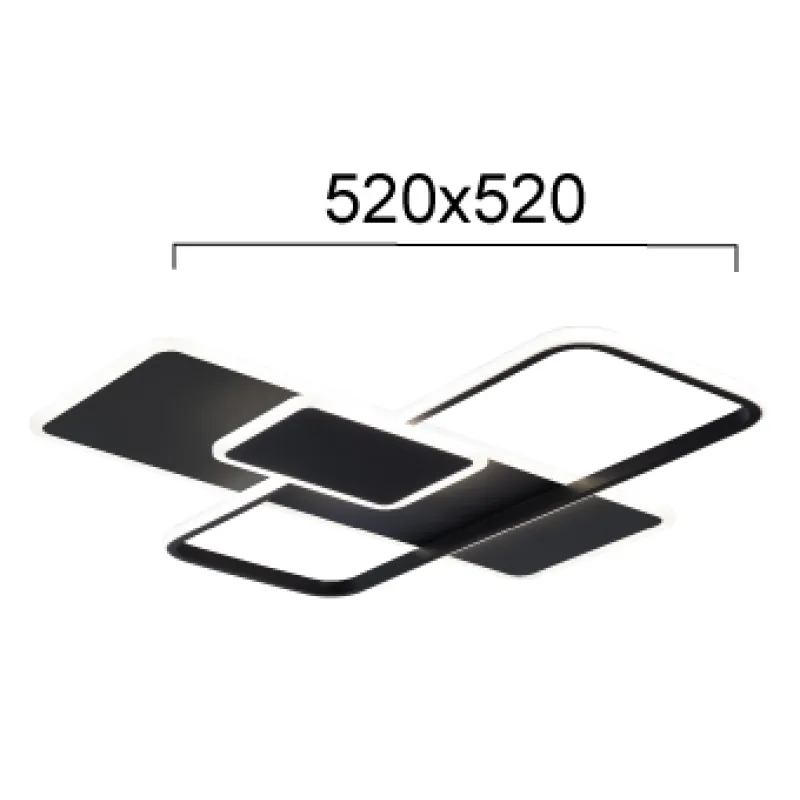 Lustra Plafon BRENDA 4316400 Viokef LED, Negru, Grecia