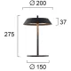 Veioza LEONA 4317000 Viokef LED, Negru, Grecia