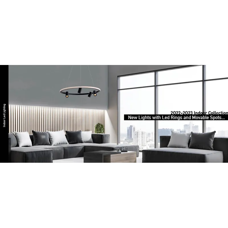 Suspensie 22012 Zambelis Metal, Negru, LED, Grecia