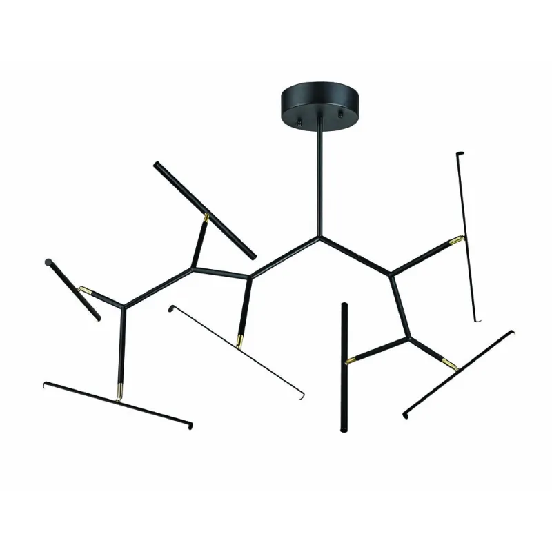 Lustra Plafon 2072 Zambelis Aluminiu, Negru, LED, Grecia