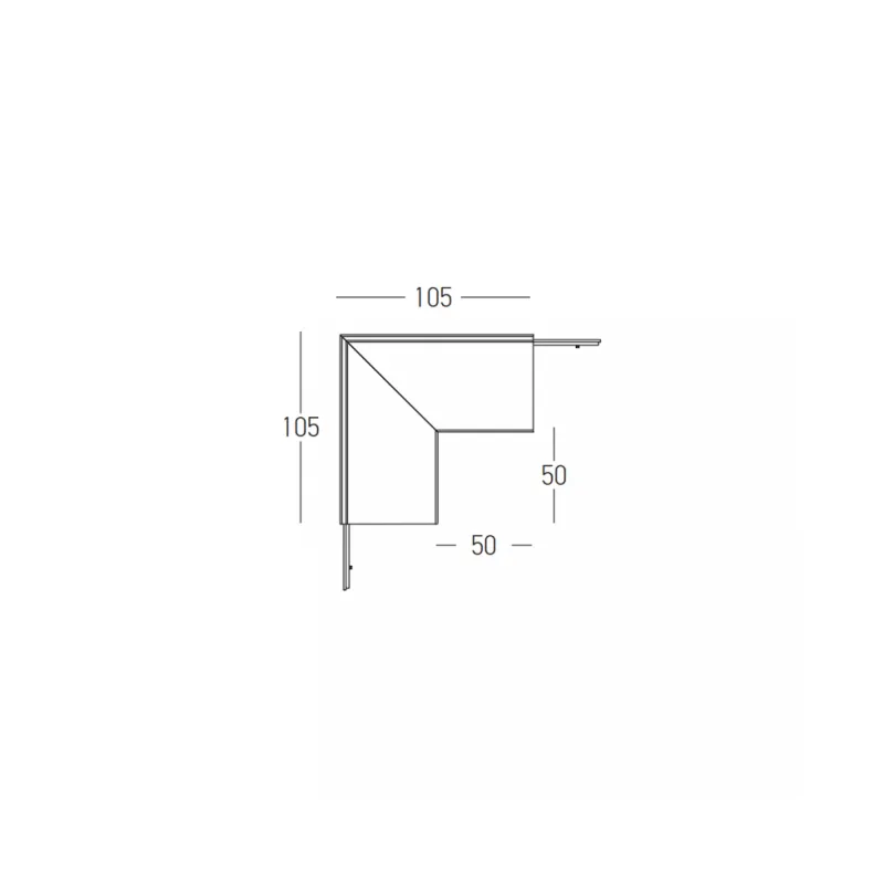 Colțar Mecanic Șina Magnetică Încastrată Vertical 2084G-C1 Zambelis