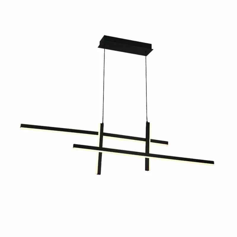 Suspensie 22023 Zambelis Metal, Negru, LED, Grecia