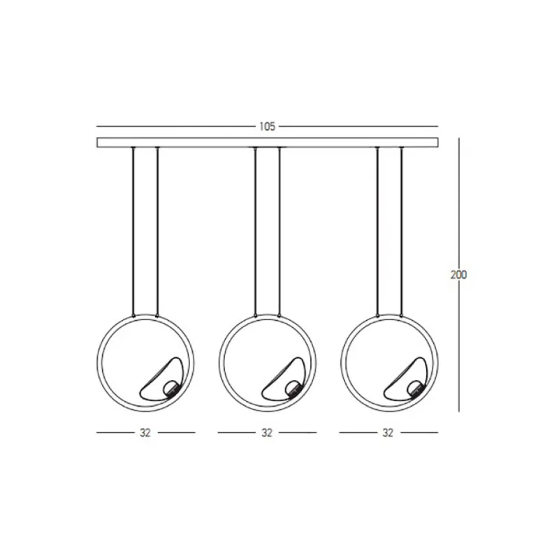 Suspensie  23029 Zambelis LED, Auriu, Grecia