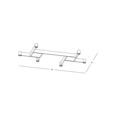 Plafoniera  23042 Zambelis LED, Negru, Grecia