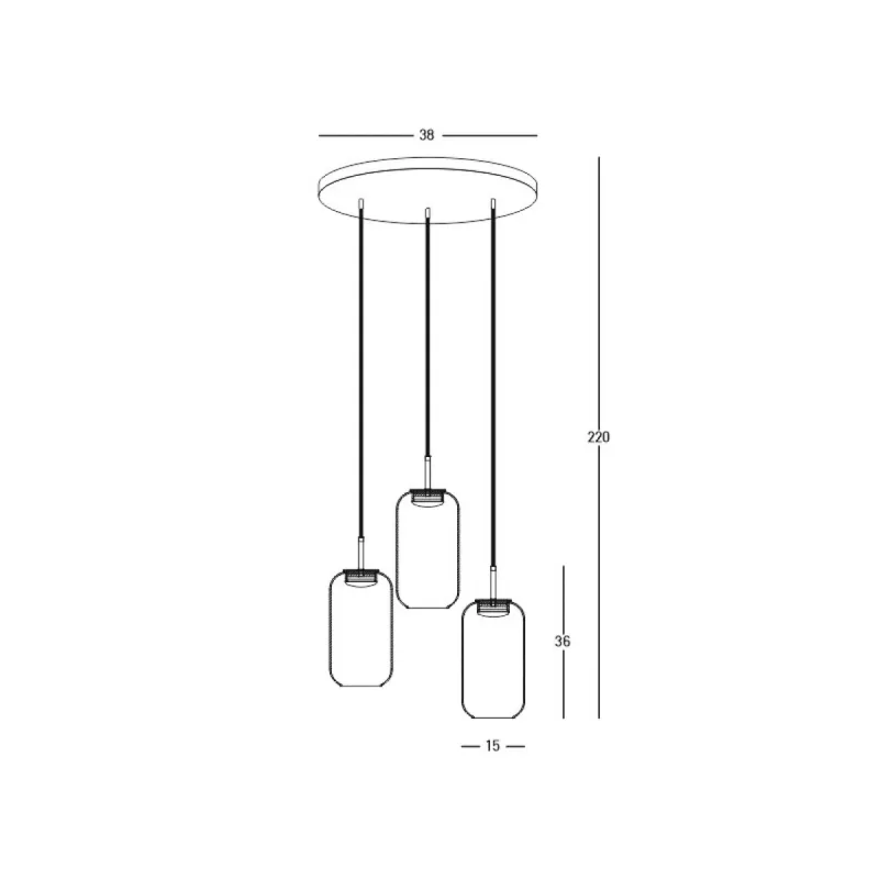 Suspensie  23231 Zambelis LED, Negru, Grecia