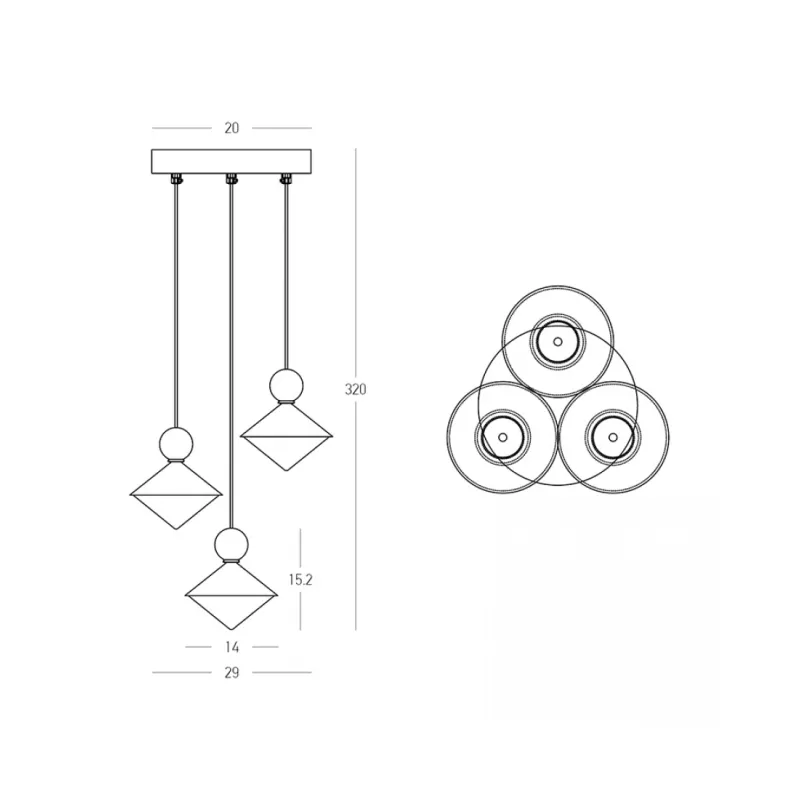 Lustra 25101 Zambelis, Modern, Led, Alamă