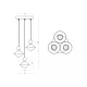 Lustra 25101 Zambelis, Modern, Led, Alamă