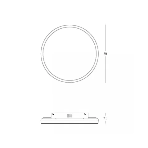 Plafoniera 25167 Zambelis, Modern, Led, Negru