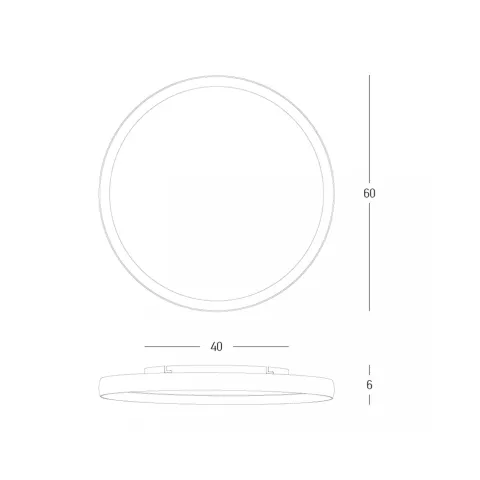 Plafoniera 25190 Zambelis, Minimalist, Led, Gri